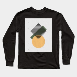 Minimalist Illustration Geometric Shapes Inspired by Malevich Long Sleeve T-Shirt